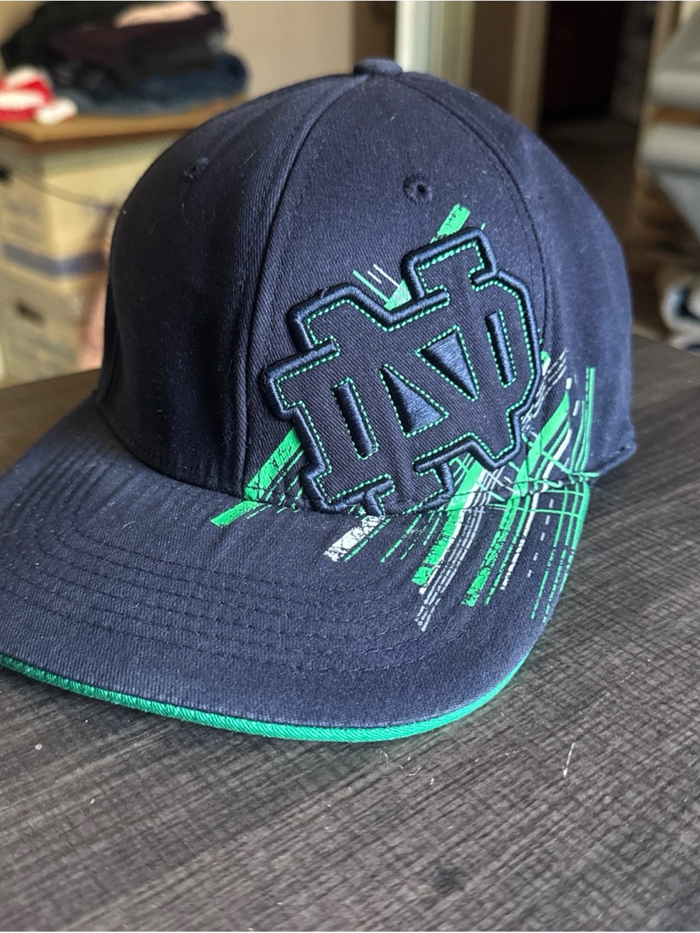 Notre Dame Top Of The World Fitted Hat Sick!!!